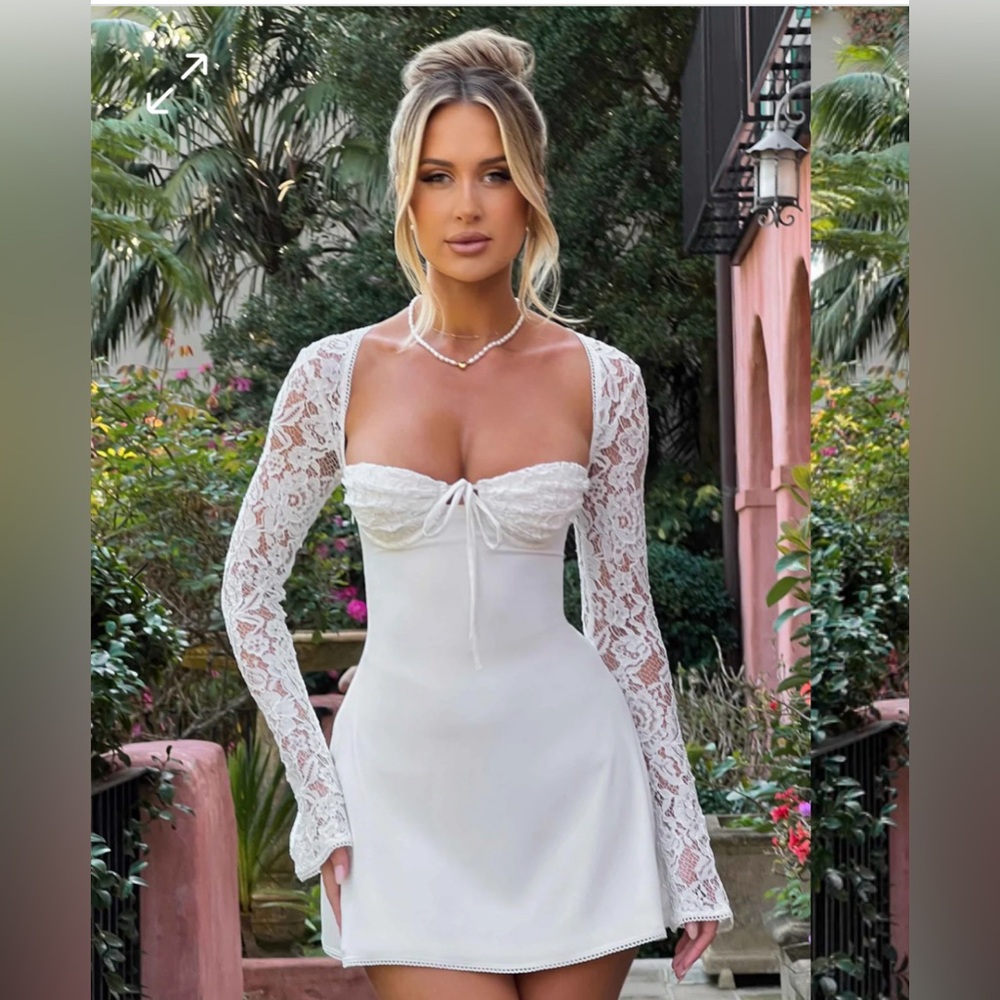 Babyboo White Lace Corset Dress